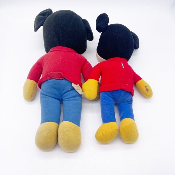 Knickerbocker Vintage Mickey Mouse Plush Lot 2 Stuffed Animals Poor Condition - Picture 4 of 5
